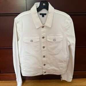 J. Crew White Jean Jacket Classic Cropped Style